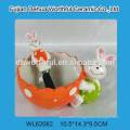 Most popular rabbit design ceramic easter bowls with butter knife